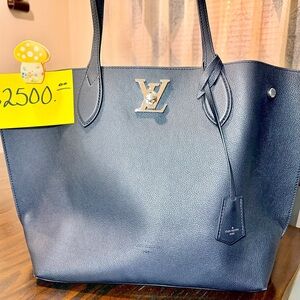 Louis Vuitton Navy Blue Tote Bag